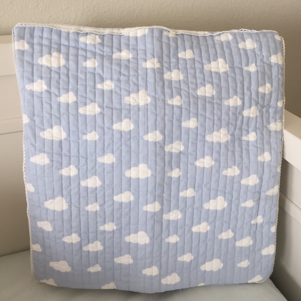 NWT Zara Home pillow case clouds sky baby boy blue
